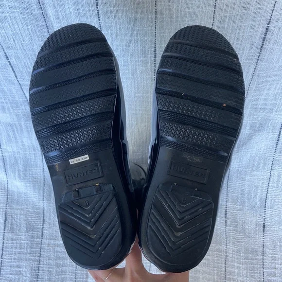 Hunter Rain Boots - Women’s Tall Back Adjustable Black Gloss, size 8 US, 39 EU - Picture 8 of 13